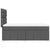 Box Spring Bed with Mattress Dark Grey King Single Fabric