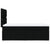 Box Spring Bed with Mattress Black King Single Fabric