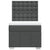 Box Spring Bed with Mattress Dark Grey King Single Fabric