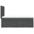 Box Spring Bed with Mattress Dark Grey King Single Fabric