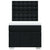 Box Spring Bed with Mattress Black King Single Fabric