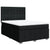 Box Spring Bed with Mattress Black Queen Fabric