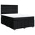 Box Spring Bed with Mattress Black Queen Fabric