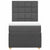 Box Spring Bed with Mattress Dark Grey King Single Fabric