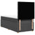 Box Spring Bed with Mattress Dark Grey King Single Fabric
