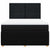 Box Spring Bed with Mattress Black Double Fabric