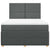 Box Spring Bed with Mattress Dark Grey Queen Fabric