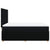 Box Spring Bed with Mattress Black Queen Fabric