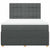 Box Spring Bed with Mattress Dark Grey Queen Fabric