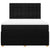 Box Spring Bed with Mattress Black Queen Fabric