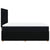 Box Spring Bed with Mattress Black Queen Fabric