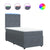 Box Spring Bed with Mattress Dark Grey King Single Velvet
