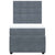 Box Spring Bed with Mattress Dark Grey King Single Velvet