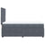 Box Spring Bed with Mattress Dark Grey King Single Velvet