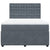Box Spring Bed with Mattress Dark Grey Double Velvet
