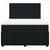 Box Spring Bed with Mattress Black Queen Velvet