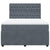 Box Spring Bed with Mattress Dark Grey Queen Velvet