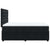 Box Spring Bed with Mattress Black Queen Velvet