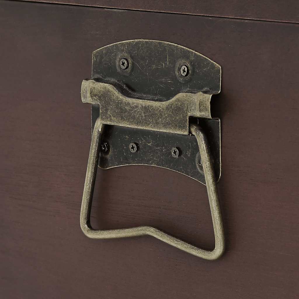 Treasure Chest with Latches Dark Brown 90x50x39.5 cm Plywood