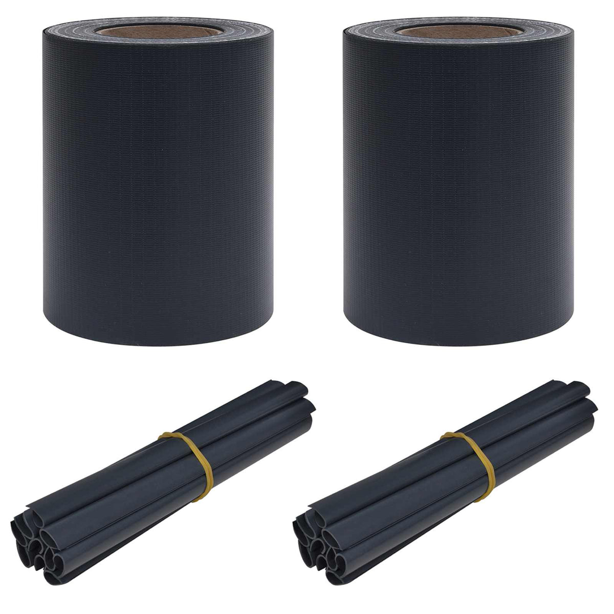 Garden Privacy Screens 2 pcs Dark Grey 35 x 0,19 m PVC