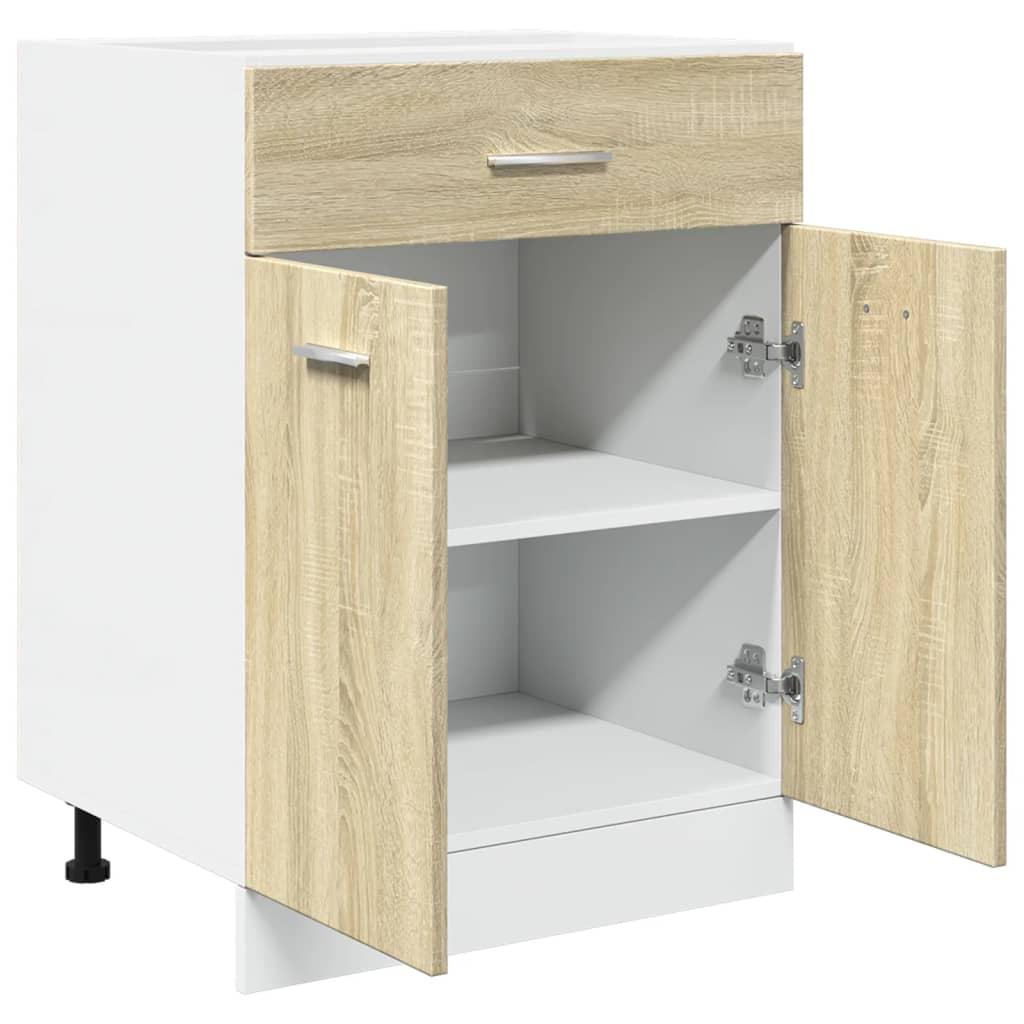 Drawer Bottom Cabinet Lyon Sonoma Oak 60x46x81.5 cm Engineered Wood