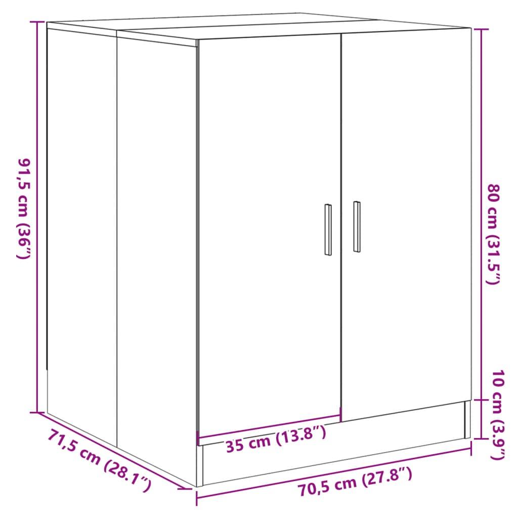 Washing Machine Cabinet Sonoma Oak 70.5x71.5x91.5 cm