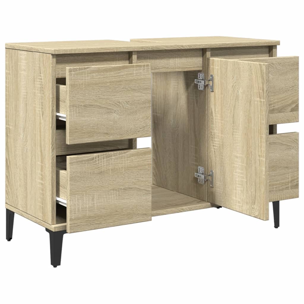 Sink Cabinet Sonoma Oak 80x33x60 cm Engineered Wood