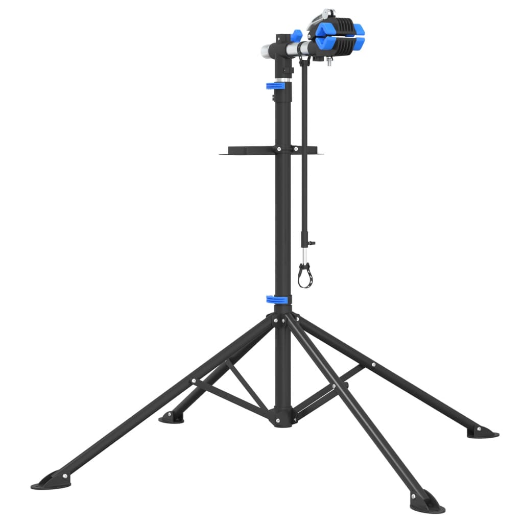 Bike Repair Stand Foldable Adjustable 108-188 cm Blue Steel