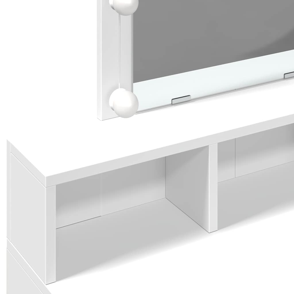Dressing Table with LED White 80x41x144.5 cm