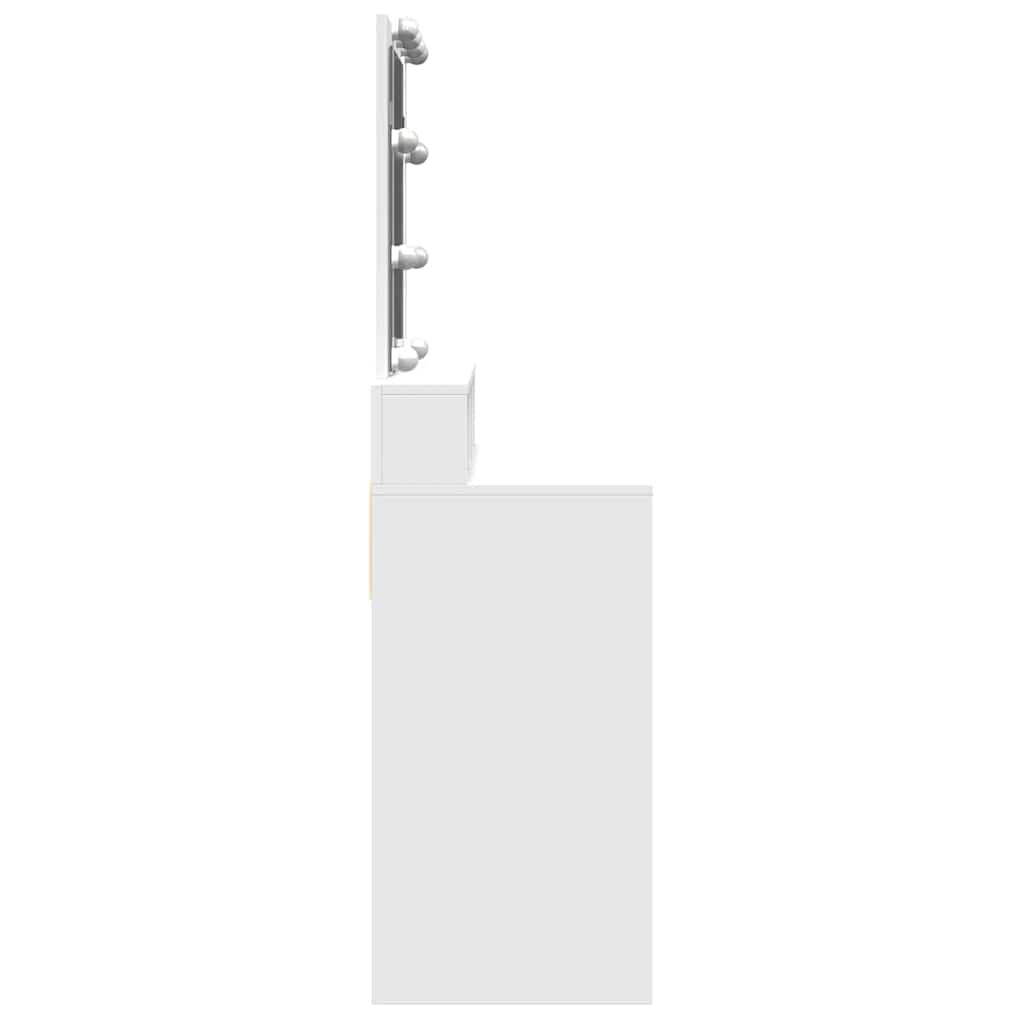 Dressing Table with LED White 80x41x144.5 cm