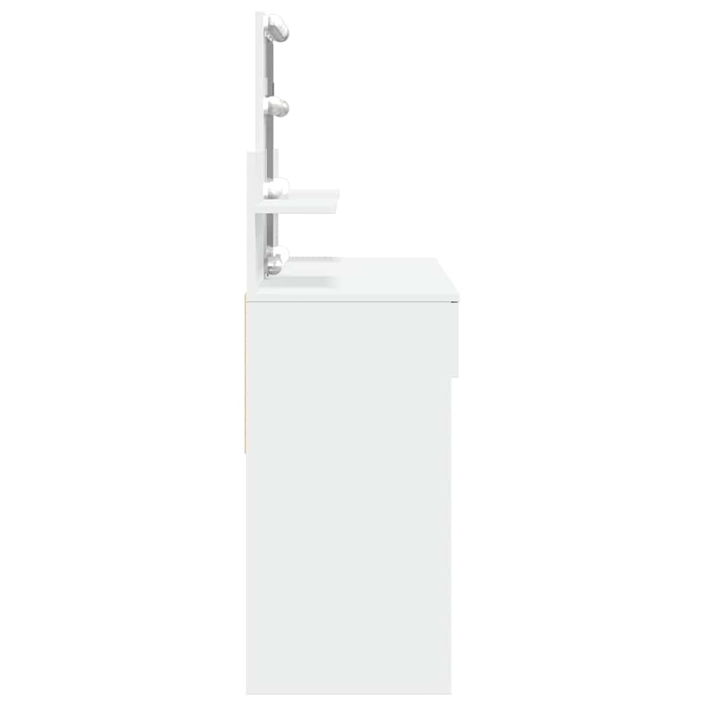 Dressing Table with LED White 100x40x130 cm