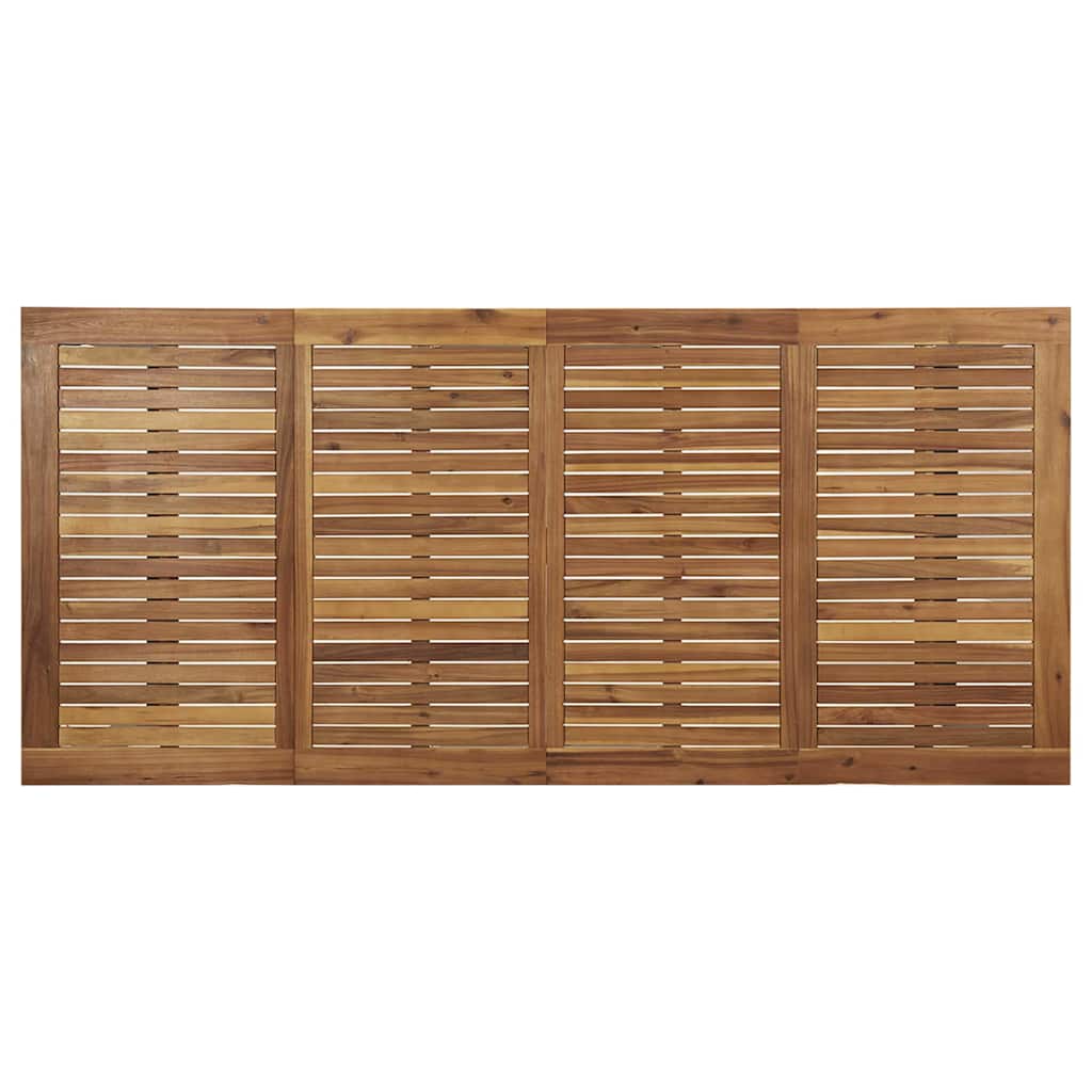 Garden Dining Set 9 pcs Black Solid Acacia Wood