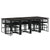 13 Piece Garden Dining Set with Cushions Black Poly Rattan