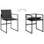 11 Piece Garden Dining Set with Cushions Black Textilene