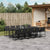 11 Piece Garden Dining Set with Cushions Black Textilene