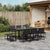 11 Piece Garden Dining Set with Cushions Black Textilene