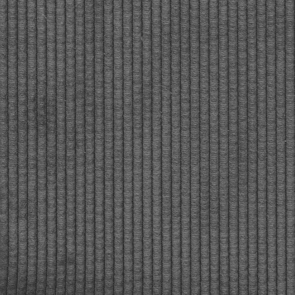 Chaise Lounge with Pillow Dark Grey Corduroy Fabric