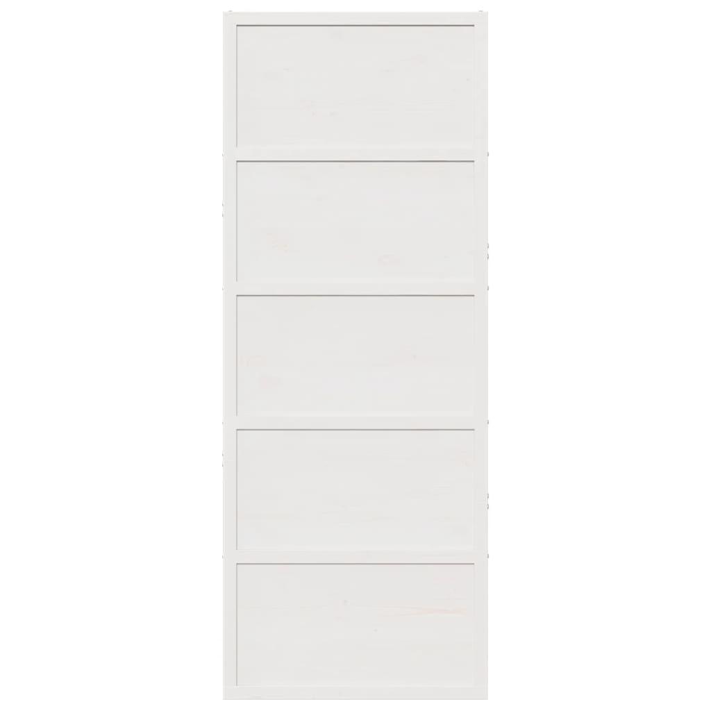 Barn Door White 80x208 cm Solid Wood Pine