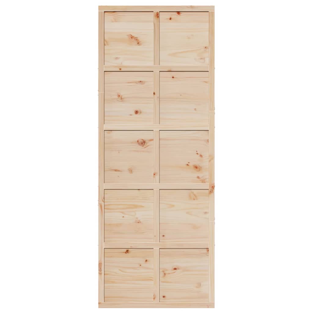 Barn Door 80x208 cm Solid Wood Pine