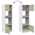 Microwave Cabinet Lyon Sonoma Oak 60x57x207 cm Engineered Wood