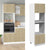 Microwave Cabinet Lyon Sonoma Oak 60x57x207 cm Engineered Wood