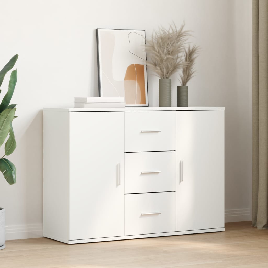 Sideboard White 90.5x29.5x65 cm Engineered Wood