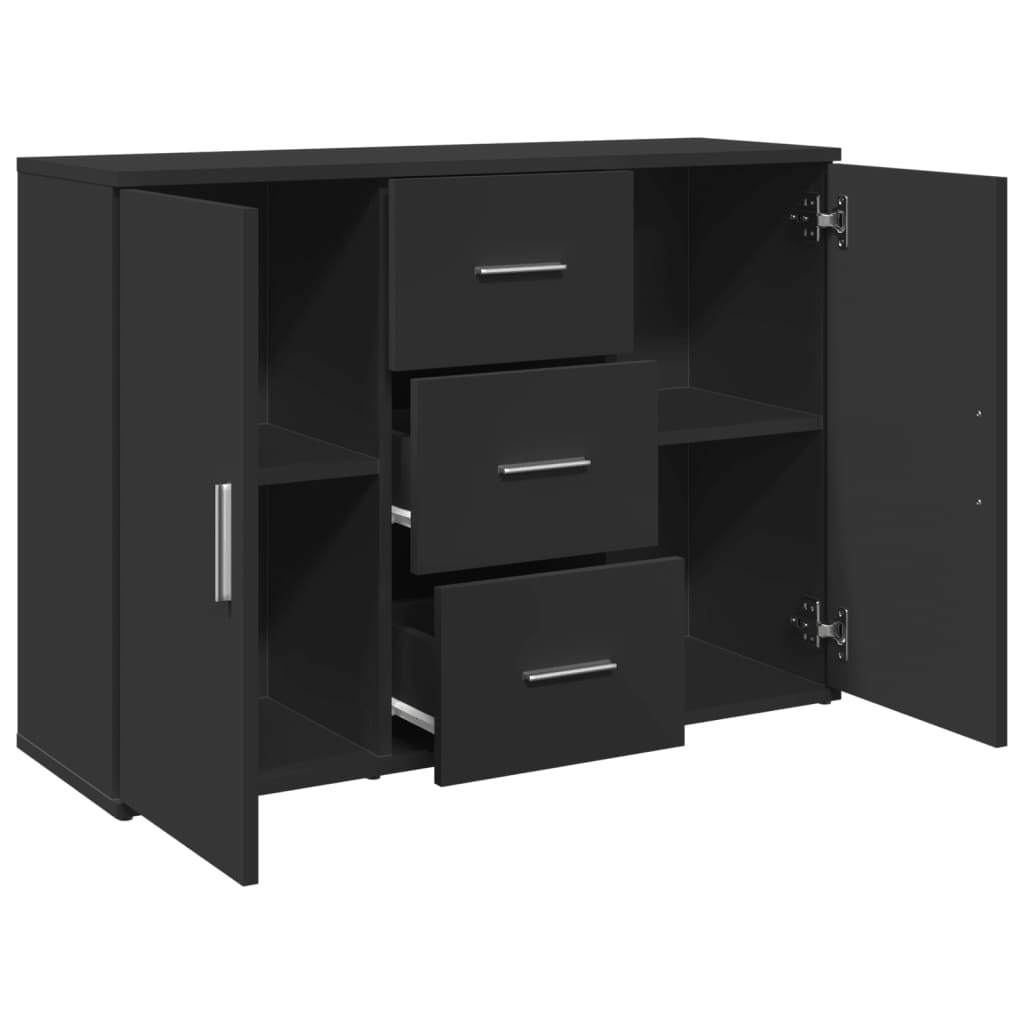 Sideboard Black 90.5x29.5x65 cm Engineered Wood