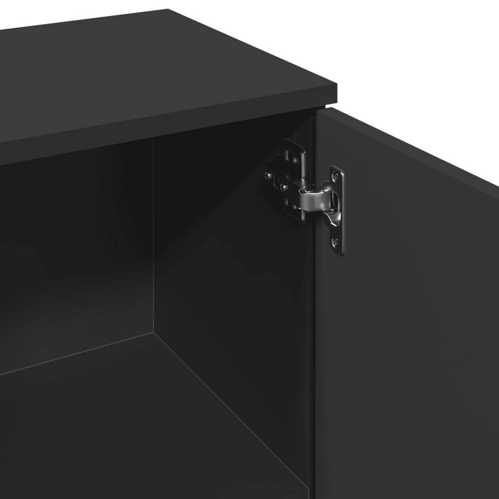Sideboard Black 90.5x29.5x65 cm Engineered Wood