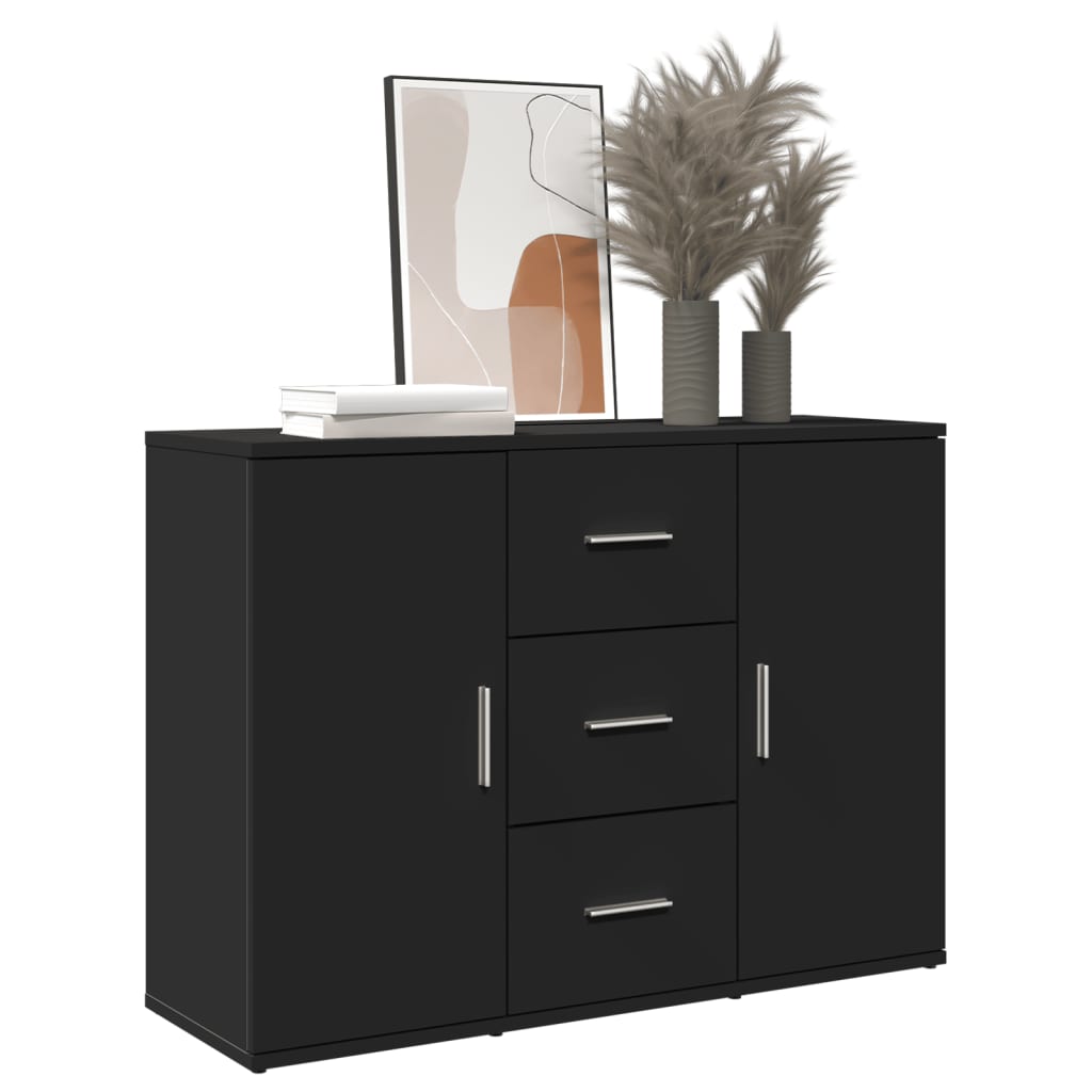 Sideboard Black 90.5x29.5x65 cm Engineered Wood