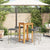 5 Piece Garden Bar Set Grey Solid Wood Acacia and Poly Rattan