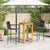 3 Piece Garden Bar Set Black Solid Wood Acacia and Poly Rattan