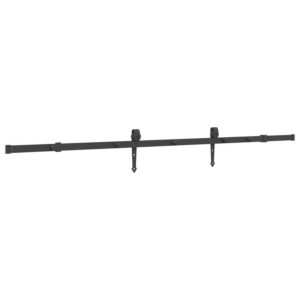 Sliding Door Hardware Kit 213,5 cm Steel Black
