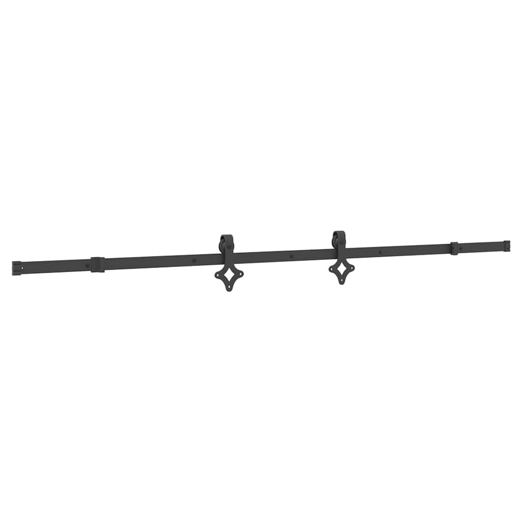 Sliding Door Hardware Kit 213,5 cm Steel Black