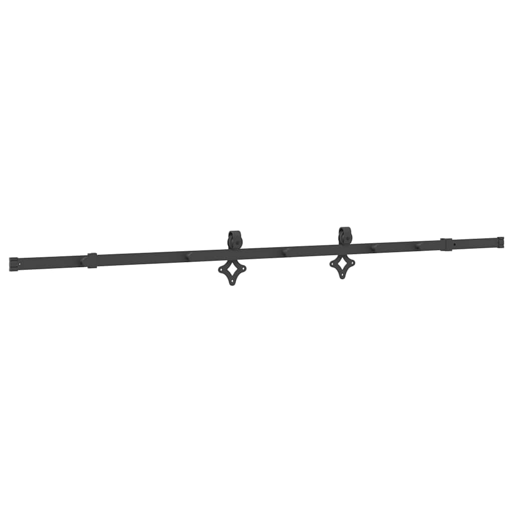 Sliding Door Hardware Kit 213,5 cm Steel Black